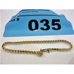 14kt Gold 6.4g One Carat Diamond Tennis Bracelet