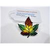 Image 1 : Sterling silver hand crafted enamle maple leaf
