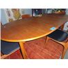 Image 1 : Midcentury danish modern teak dining table with
