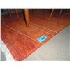 Image 1 : Contemporary orange wool area rug