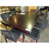 Image 1 : Contemporary dining room table with 8 chocolate