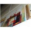 Image 1 : Original oil on canvas abstract painting signed