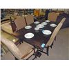 Image 1 : Contemporary oak dining room table with one leaf