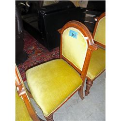 Oak framed antique side chair