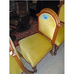 Oak framed antique side chair