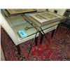 Image 1 : Contemporary glass top with chrome base dining