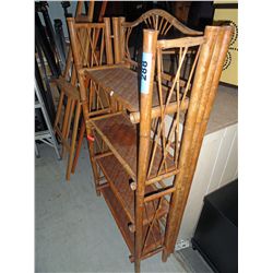 Wicker rattan 4 tier shelf unit