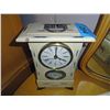 Image 1 : Wood and brass mantel clock