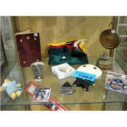 Shelf of collectables and decorative items
