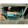 Image 1 : Green rubbermaid container of assorted books
