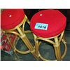 Image 1 : pair of wicker rattan bar stools