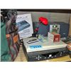 Image 1 : Shelf lot of home electronics; CDS tapes and misc