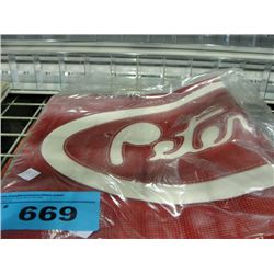 Peterbilt bug guard - red and white