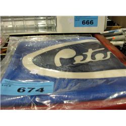 Peterbilt bug guard - blue and white