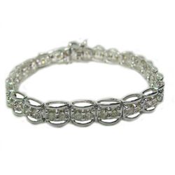 Scollop Style Diamond Bracelet 2.64 Carat 14k
