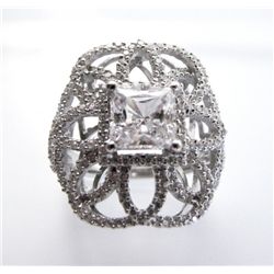 Vintage Ring Creation Dia: 4.20ct 18k W/g Over