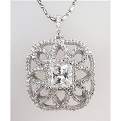 Pendant Diamonds Creation 4.05ct 18k W/g Overlay