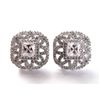 Image 1 : Earring Diamonds Creation 3.25ct 18k W/g Overlay