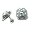 Image 3 : Earring Diamonds Creation 3.25ct 18k W/g Overlay