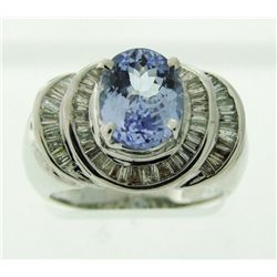 Tanzanite & Diamond Ring 4.49 CT18k W/g