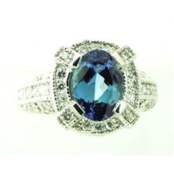 Tanzanite & Diamond Ring 3.69 CT14k Y/g