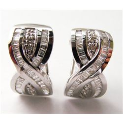 Stunning Diamond Earrings 1.84 Carat 14k W/g