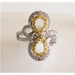 Creation Diamonds Ring 1.25ct 18k W/g Overlay