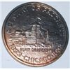 1933 *VERY LARGE* FORT DEARBORN CENTURY OF PROGRESS COIN *RARE HARD TO FIND AU HIGH GRADE*!!