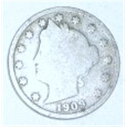 1909 LIBERTY HEAD "V" NICKEL *RARE KEY DATE EARLY NICKEL*!! COIN CAME OUT OF SAFE BOX!!