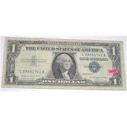 1957 SERIES A $1 SILVER CERTIFICATE SERIAL # L59881741A *RARE VF GRADE*!!BILL CAME OUT OF SAFE BOX