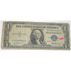 1935 SERIES F $1 SILVER CERTIFICATE SERIAL # Q72197659I *NICE VERY EARLY NOTE*!!