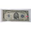 Image 1 : 1934 SERIES D $5 SILVER CERTIFICATE SERIAL # R17199339A *RARE FINE GRADE EARLY NOTE*!!
