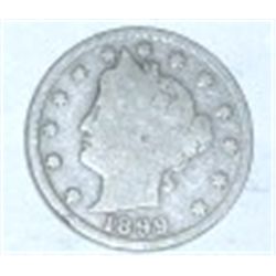 1899 LIBERTY HEAD "V" NICKEL *RARE KEY DATE NICE EARLY NICKEL*!! COIN CAME OUT OF SAFE BOX!!
