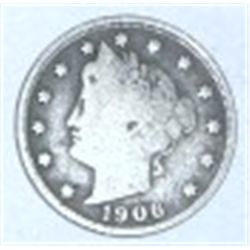 1906 LIBERTY HEAD "V" NICKEL RED BOOK VALUE IS $25.00+RARE VERY FINE GRADE COIN CAME OUT OF SAFE BOX