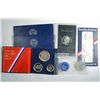 Image 1 : 2 72 Blue IKE $ in mint envelope-1 no envelope-3 pc BU no box-3 pc proof  no box