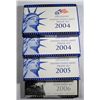 Image 1 : 2006 silver quarter proof set-2 2004 and a 2005 non silver  proof set