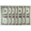 Image 1 : 7 1957b  $1   silver certificates consecutive # choice  CU  NICE  est $55-$60