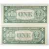 Image 2 : 2  1935e $1  silver certificates STAR NOTES NICE CU  est $30-$35