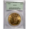 Image 1 : 1899 $20 GOLD LIBERTY PCGS MS-62 OLD GREEN HOLDER