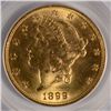 Image 2 : 1899 $20 GOLD LIBERTY PCGS MS-62 OLD GREEN HOLDER