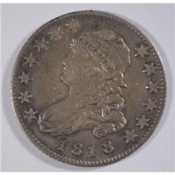 1818 BUST QUARTER AU, LOTS OF LUSTRE, NICE AND RARE! LOOKS TOTALLY ORIGINAL!