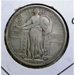 1917 T-1 STANDING LIBERTY QUARTER ORIGINAL XF