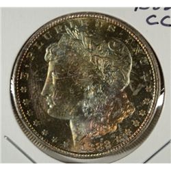 1882 CC MORGAN DOLLAR CH BU+ RAINBOW OBV COLORS!