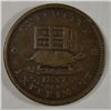 Image 1 : 1837 hard times token   PRESIDENT VAN BUREN'S slogan to follow in ANDREW
