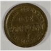 Image 2 : 1863 CIVIL WAR MERCHANT TOKEN BROAS  BROS NY