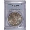 Image 1 : 1882 O/S MORGAN DOLLAR PCGS MS 64 NICE!