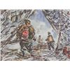 Image 2 : Chaim Gross Fisherman Mending Nets II S/N Litho Print