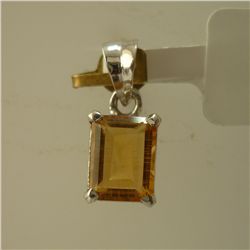 6.25 CTW CITRINE PENDANT .925 STERLING SILVER