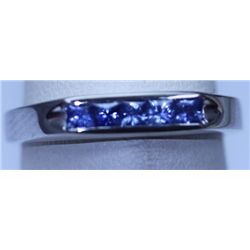 13.00 CTW TANZANITE RING .925 STERLING SILVER