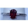 Image 1 : 9.55 CTW RUBY AND DIAMOND RING .925 STERLING SILVER